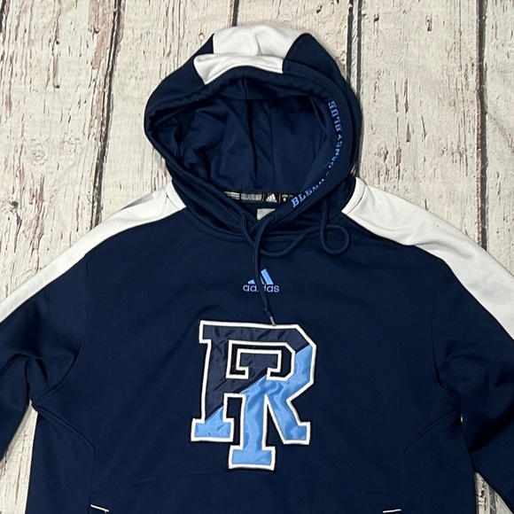 Rhode Island Rams URI Adidas NCAA College Hoodie Pullover Jumper Sweatshirt - Picture 2 of 7